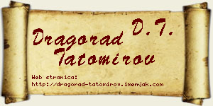 Dragorad Tatomirov vizit kartica
